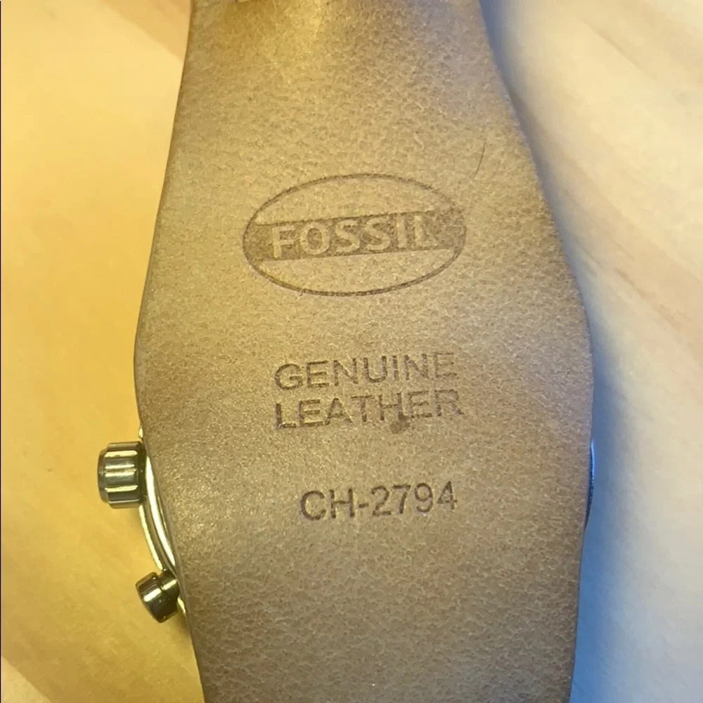 Fossil CH-2794 Chronograph watch w/orig. leather